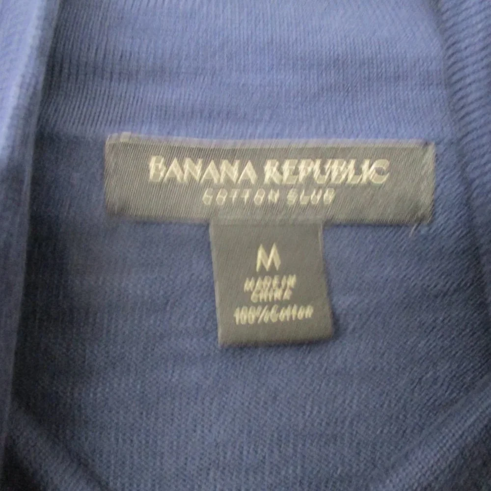 Banana Republic Long Sleeve Cowl Neck Shirt/Lightweight Sweater Blue Men Size  M